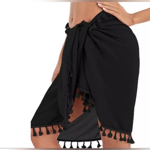 Women's Swim Accessories Pom pom Sarong Coverup - Picture 2 of 6